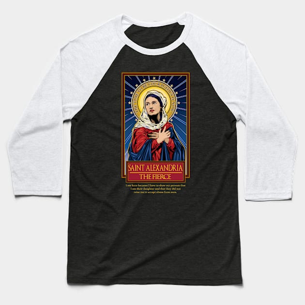 AOC Alexandria Baseball T-Shirt by Pop Art Saints